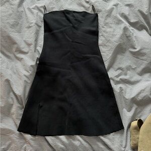 Black strapless, mini dress Zara